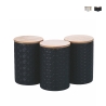 Conjunto de 3 frascos de cozinha em cerâmica com tampa Shade of Shape Geometrie Estoque
