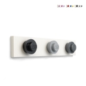 Cabide de parede com 3 ganchos redondos coloridos LEGO Wall Hanger Rack Saldos