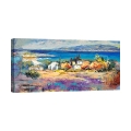 Quadro em tela com paisagem marítima Costa mediterrânea Luigi Florio Promoção