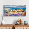 Quadro em tela com paisagem marítima Costa mediterrânea Luigi Florio Venda