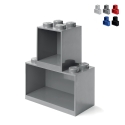 Conjunto de Prateleiras Modulares Empilháveis LEGO Brick Set 4+8 Oferta
