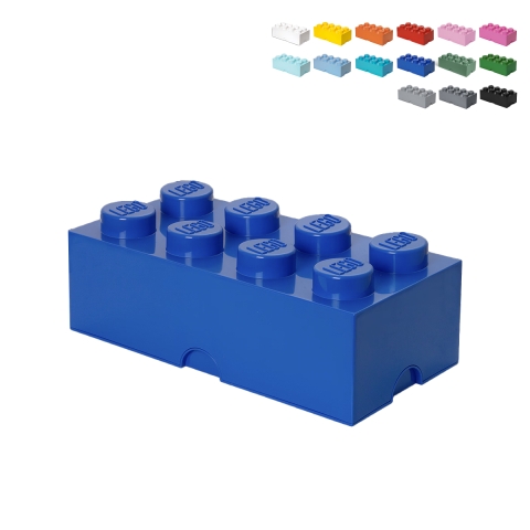 Contêiner empilhável com tampa LEGO Storage Brick 8 botões Promoção