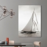 Quadro impressão em tela barco à vela vintage preto e branco Britannia Saldos