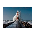 Tela Fotográfica com Impressão: Farol no Mar Mediterrâneo Oferta