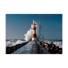 Tela Fotográfica com Impressão: Farol no Mar Mediterrâneo Oferta
