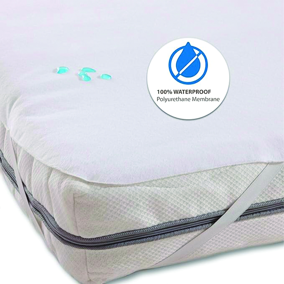 Protetor de Colchão Impermeável para Cama de Casal 160x200cm Huston Promoção