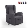 Poltrona relax em tecido 2 motores com rodas e lift alzapersona Trilly Promoção