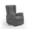 Poltrona relax em tecido 2 motores com rodas e lift alzapersona Trilly 