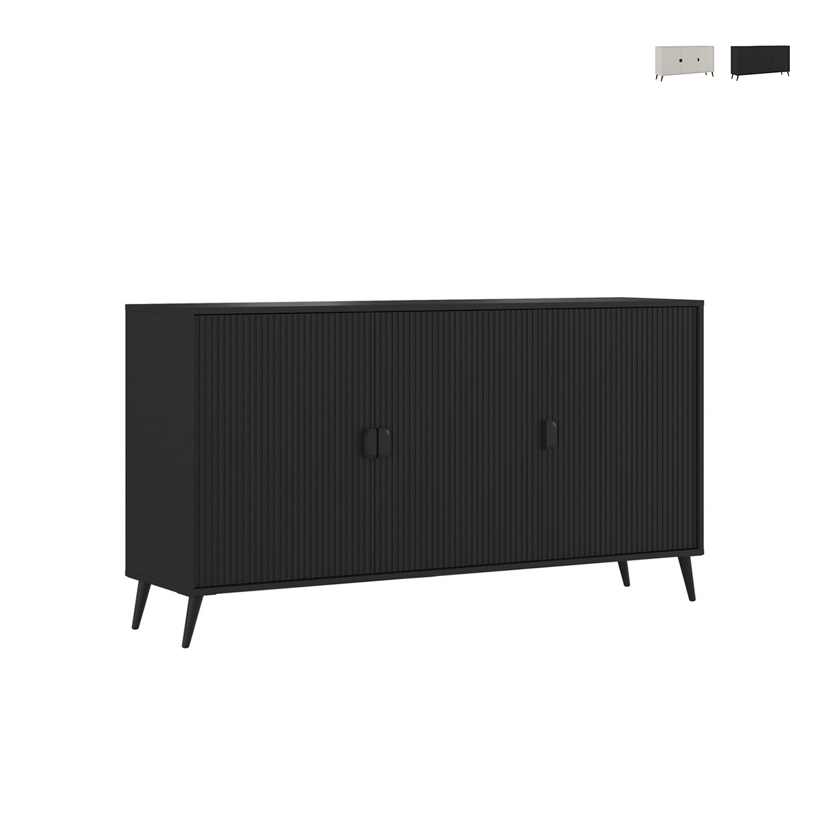 Aparador moderno com 3 portas de abrir 153x88x49cm Danielle