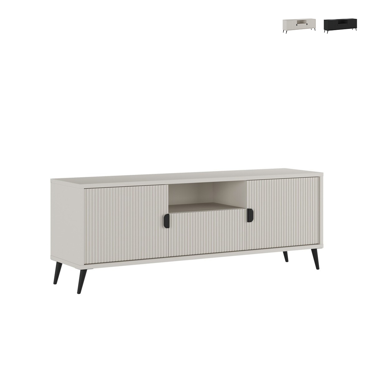 Móvel baixo para TV de sala com 2 portas e gaveta 153x40x61 Danielle Promoção