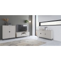 Móvel baixo para TV de sala com 2 portas e gaveta 153x40x61 Danielle Oferta