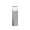 Poste de luz de jardim exterior em metal prateado h60cm Booster Oferta