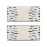 Conjunto de 2 Pratos Retangulares de Servir em Cerâmica 36x16cm Marechiaro Promoção
