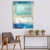 Tela Decorativa Moderna Abstrata em Bege e Azul Magic Sea Ludwig Maun Venda