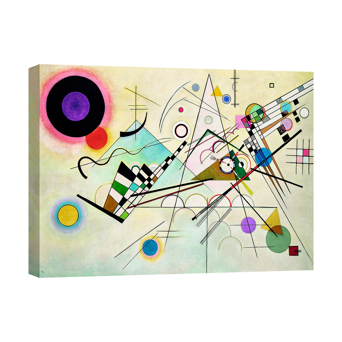 Quadro abstrato contemporâneo em tela Composition VIII Kandinsky