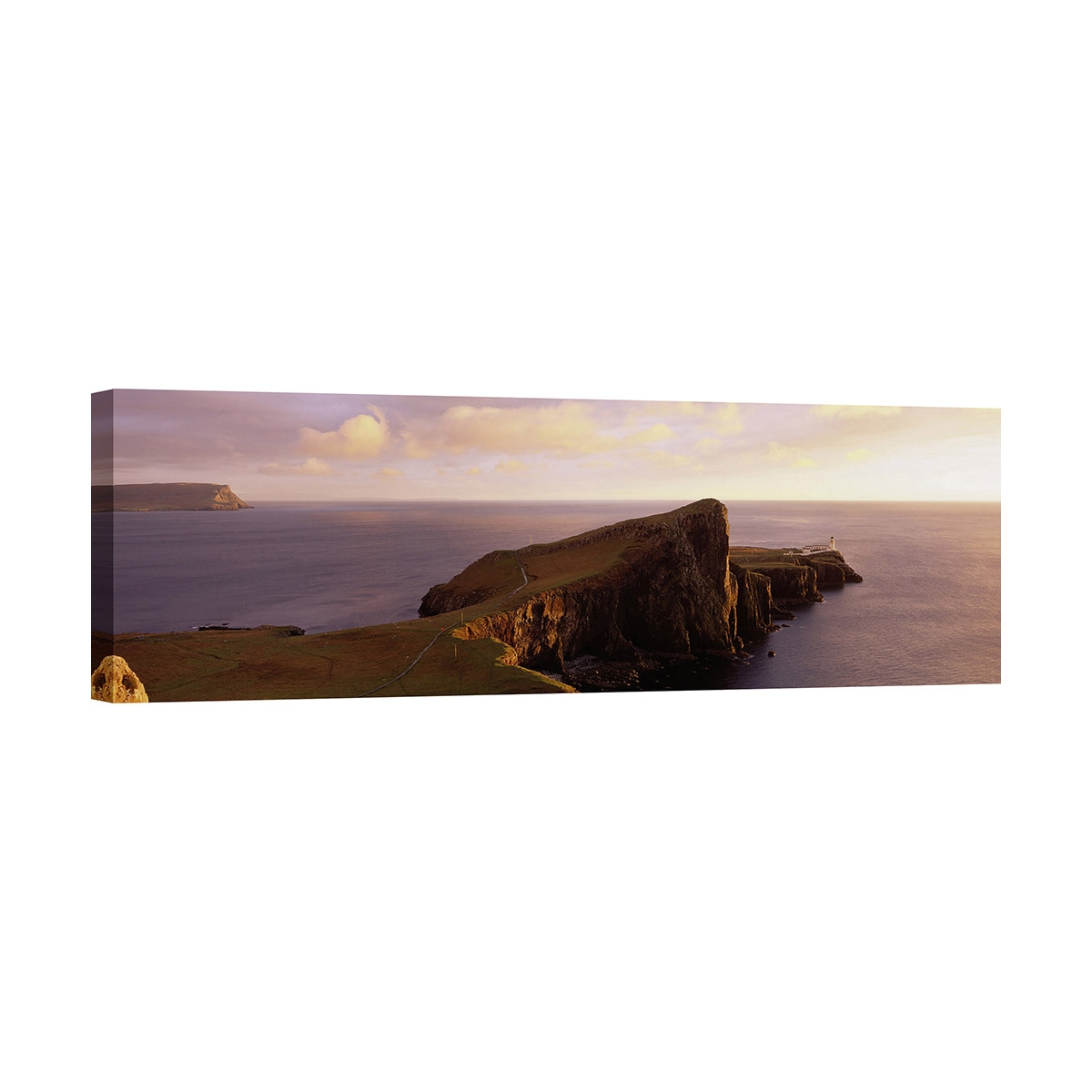 Quadro com estampa de paisagem em tela Phare de Neist Point Escócia Jean Guichard