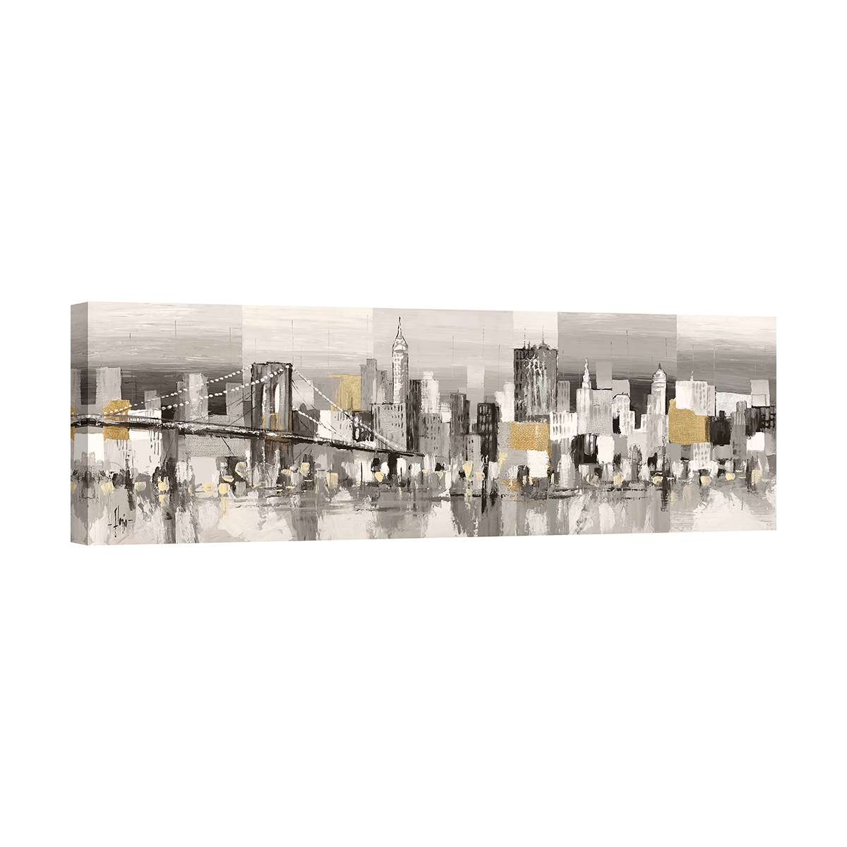 Tela moderna abstrata Manhattan & Brooklyn Bridge Luigi Florio
