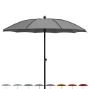 Guarda-sol de jardim moderno Ø200cm para exterior terraço Border Estoque