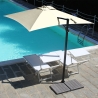 Guarda-sol lateral quadrado 250x250 cm de jardim proteção UV50+ Trend 