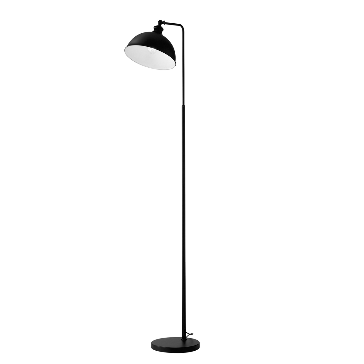 Candeeiro de chão em metal preto, estilo vintage Charleston LP