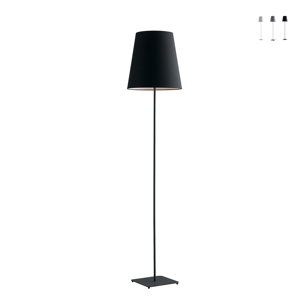 Candeeiro de pé em metal com abat-jour em tecido 155 cm Elvis