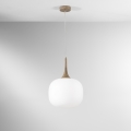 Candeeiro de suspensão moderno com luz em vidro branco opala Jaipur Promoção