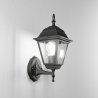 Aplique exterior lanterna estilo clássico alumínio vidro Roma Uplight Saldos