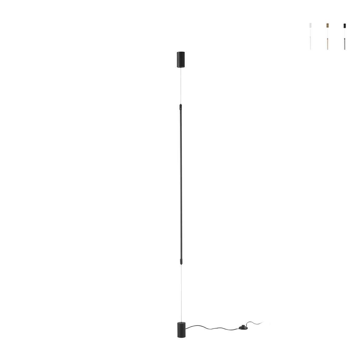 Candeeiro de pé com luz suspensa LED ajustável Gravity