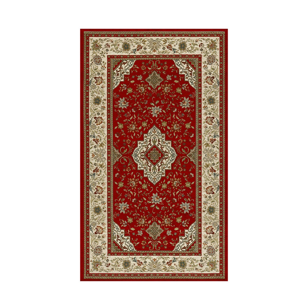 Tapete oriental estilo persa vermelho Tabriz