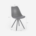 Cadeira moderna para sala de jantar e cozinha estilo nórdico Dorva Modelo
