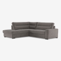 Sofá-cama de 3 lugares em tecido com chaise longue esquerda com arrumação Tivra Características