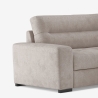 Sofá-cama 3 lugares com chaise longue direita com arrumação em tecido Kosta Catálogo