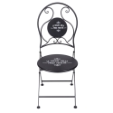 Conjunto mesa com 2 cadeiras dobráveis para exterior em ferro preto Pausa Perfetta Oferta