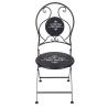 Conjunto mesa com 2 cadeiras dobráveis para exterior em ferro preto Pausa Perfetta Oferta