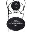 Conjunto mesa com 2 cadeiras dobráveis para exterior em ferro preto Pausa Perfetta Descontos