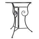 Conjunto mesa com 2 cadeiras dobráveis para exterior em ferro preto Pausa Perfetta Escolha