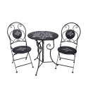 Conjunto mesa com 2 cadeiras dobráveis para exterior em ferro preto Pausa Perfetta Promoção