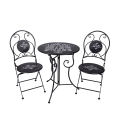 Conjunto mesa com 2 cadeiras dobráveis para exterior em ferro preto Pausa Perfetta Promoção