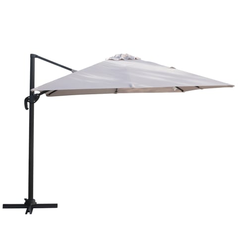 Guarda-sol de jardim 3x3 em alumínio com mastro lateral giratório Deluxe Promoção