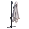 Guarda-sol de jardim 3x3 em alumínio com mastro lateral giratório Deluxe Oferta