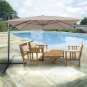 Guarda-sol de jardim 3x4 com braço lateral giratório Deluxe Venda