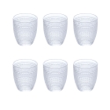 Conjunto de 6 copos de água em vidro decorado 325ml Roma Promoção