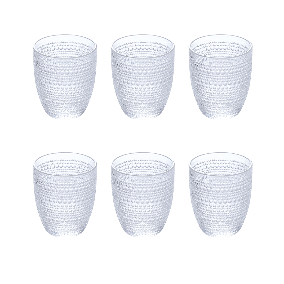 Conjunto de 6 copos de água em vidro decorado 325ml Roma Promoção