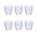 Conjunto de 6 copos de água em vidro decorado 325ml Roma Promoção