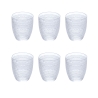 Conjunto de 6 copos de água em vidro decorado 325ml Roma Promoção
