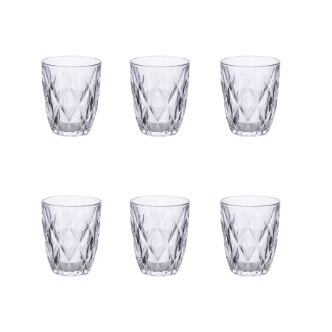 Conjunto de 6 copos de água 340 ml em vidro transparente Celine Promoção