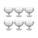 Conjunto de 6 Taças de Gelado 400ml em Vidro Transparente Elizabeth Promoção