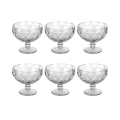 Conjunto de 6 Taças de Gelado 400ml em Vidro Transparente Elizabeth Promoção