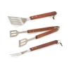 Conjunto 3 Utensílios para Churrasco em Aço Inox e Madeira Firao Promoção