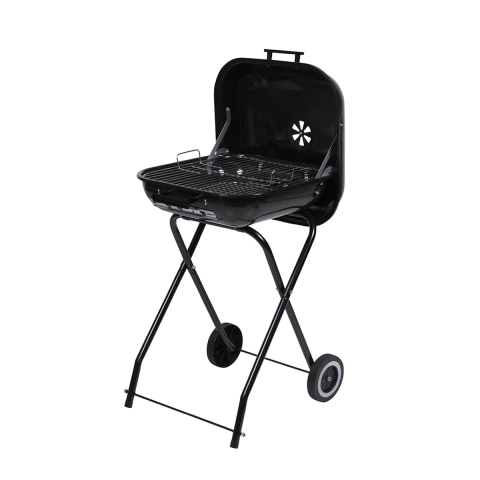 Churrasqueira a carvão com rodas e tampa 49x83x47cm Toska Promoção